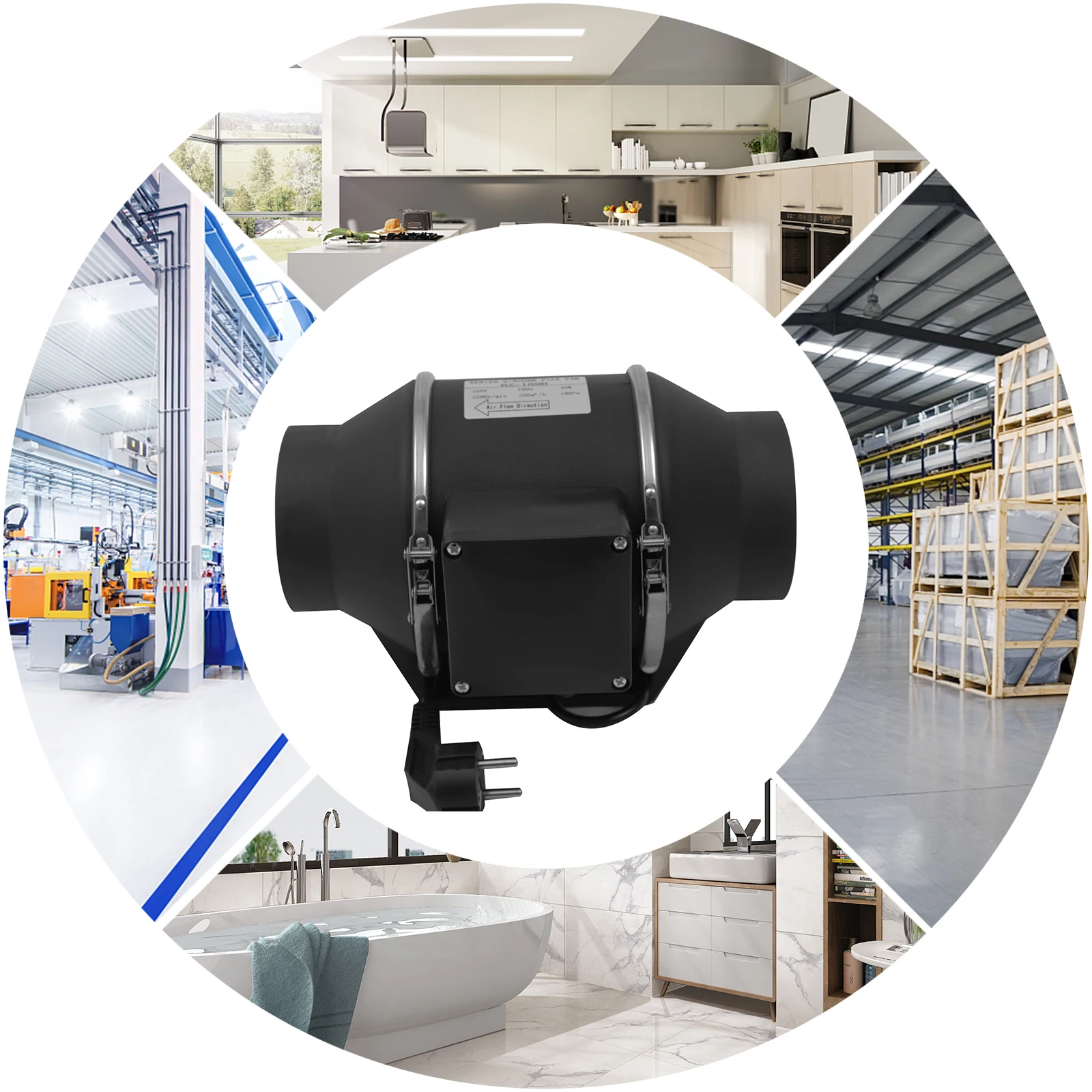 Inline-Kanal ventilator max. 220 m³/h für verschleiß festen explosions geschützten Lüfter zu Hause