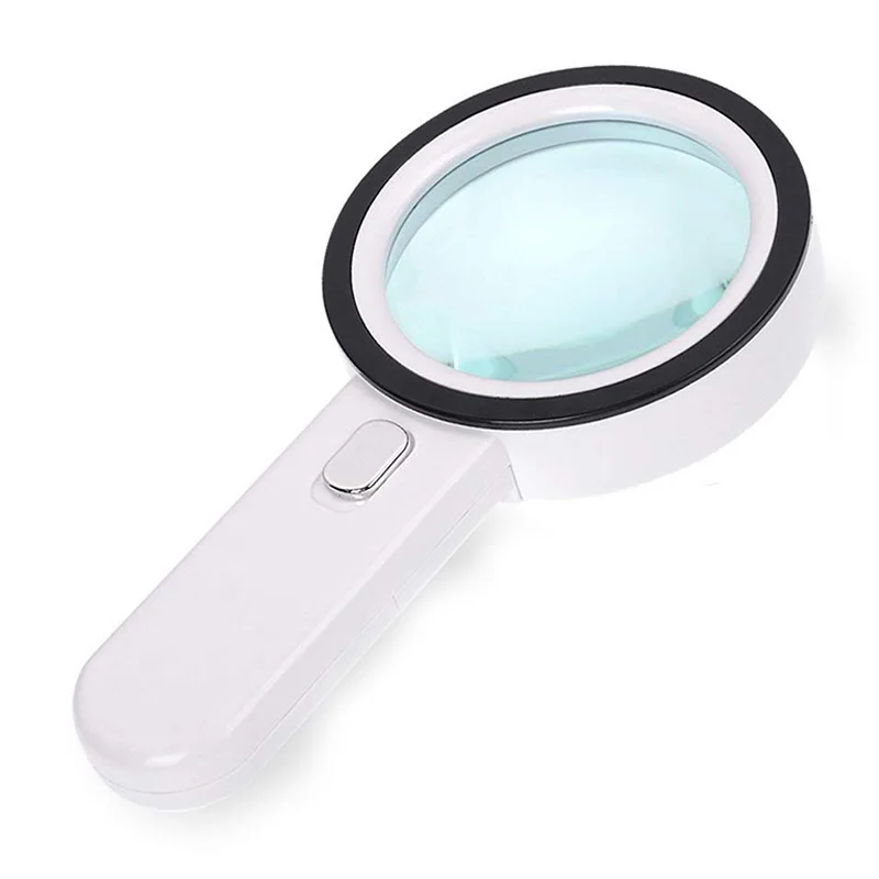 Lupe 20x, große Lupe mit Licht, LED beleuchteter Handheld, Premium-Hoch leistungs lupe zum Lesen