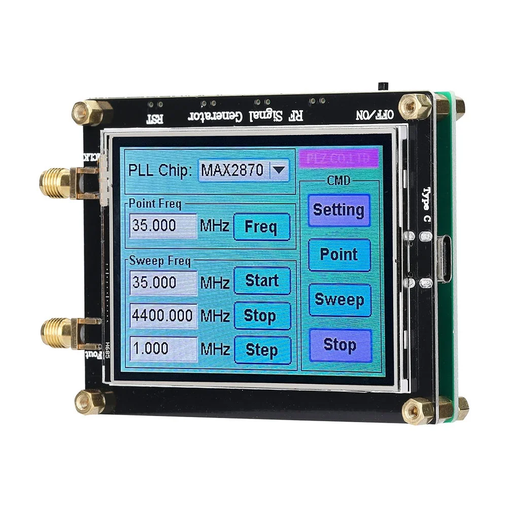 Max2870 signal generator 23,5 MHz-6000MHz frequenz berührungs bildschirm hochfrequenz signal quelle