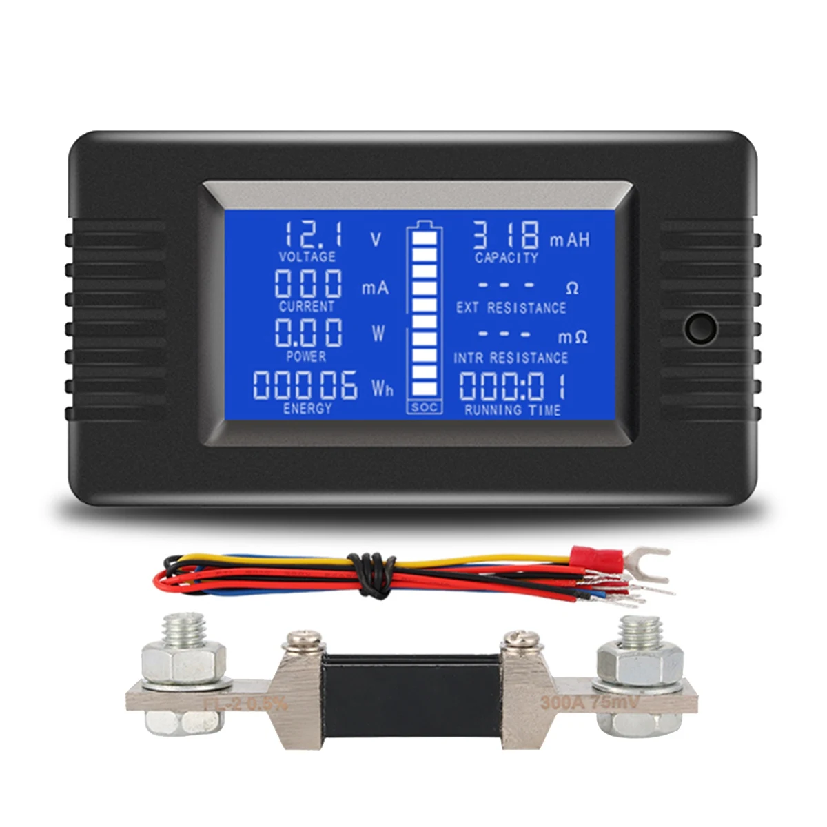 Pzem015 digitaler Gleichstrom 0-200V Spannungs strom mit 300a Shunt Autobatterie tester Spannungs