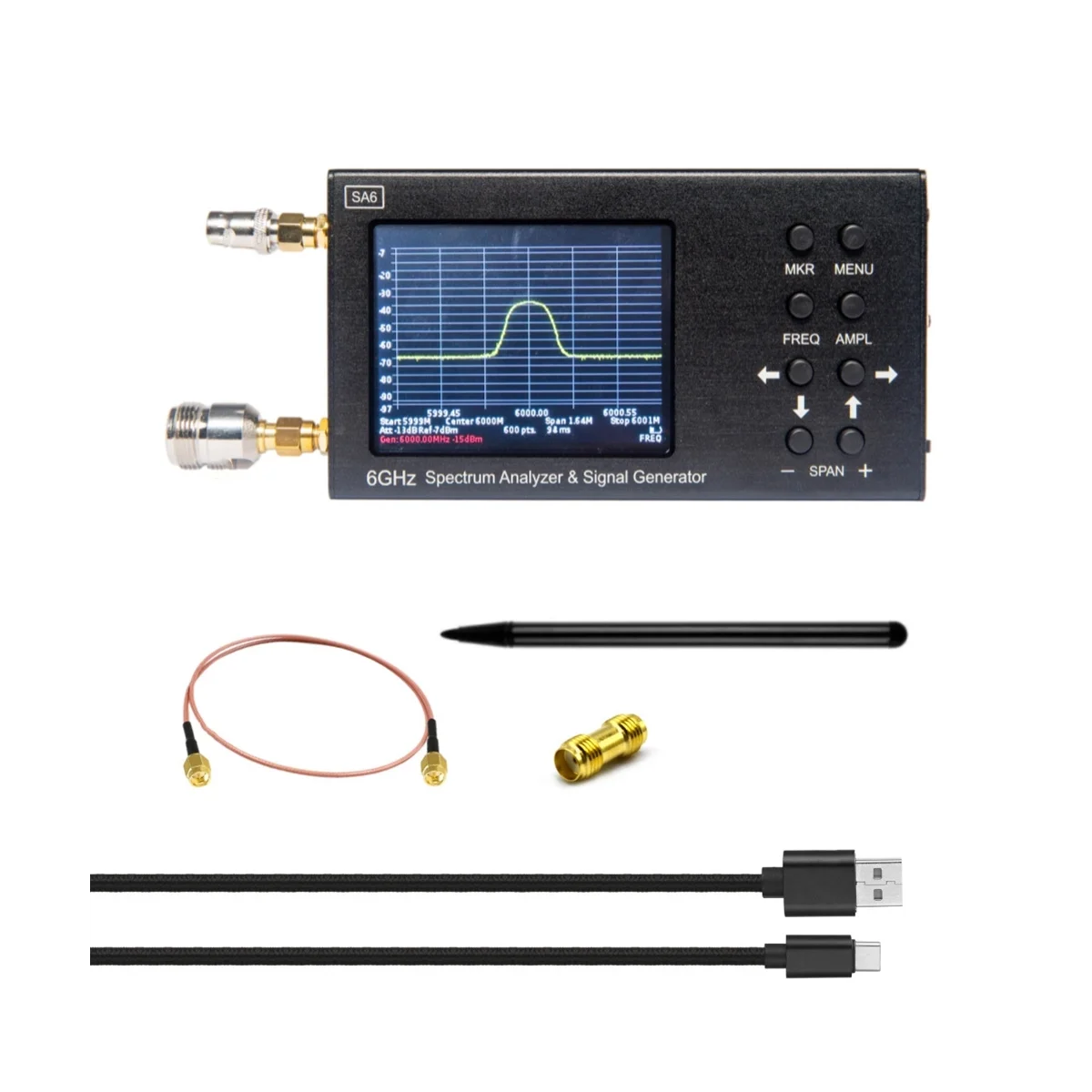 Neuer sa6 tragbarer 6GHz Spektrum analysator & Signal generator zu, 2g, 3g, 4g, lte, cdma, dcs, gsm,