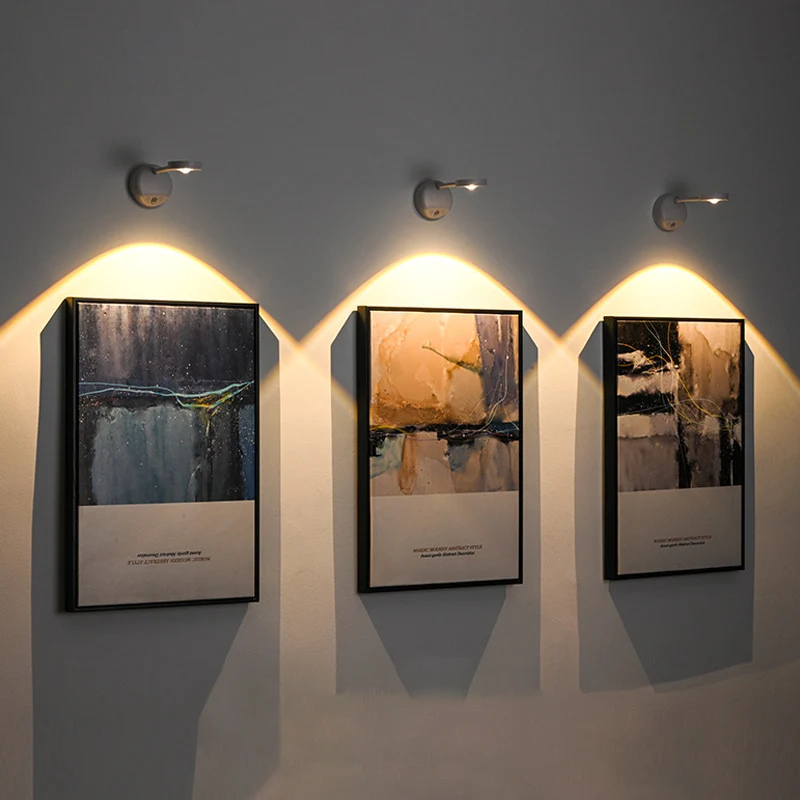 LED-spot, draadloze fotolamp, oplaadbaar schilderlicht met bewegingssensor, zelfklevende verlichting
