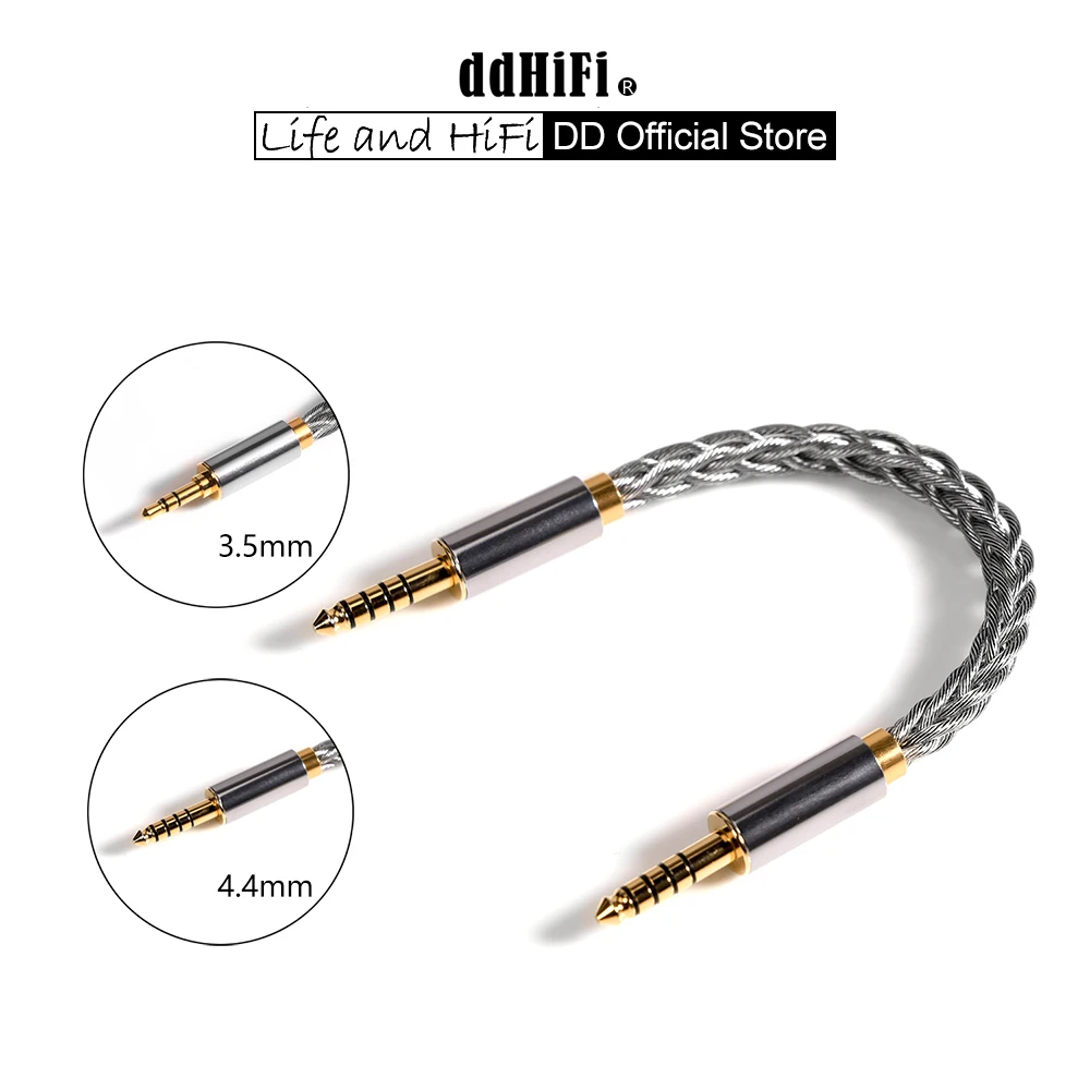 DD ddHiFi Cabo de áudio série Nylon, Cabo de áudio balanceado, macho para macho Aux, BC35B, 3.5mm,