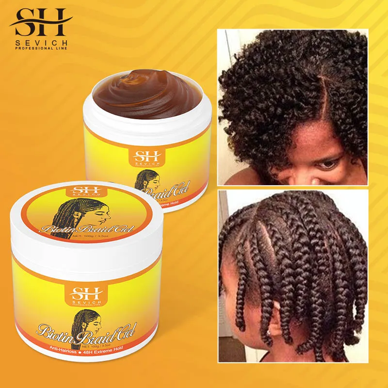 Traction Alopecia Styling Braiding Gel 100g Edges Control Hair Shaping Cream Biotin Anti Break Hair