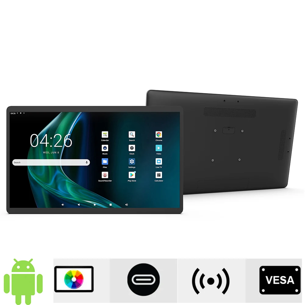 24 polegada android tela sensível ao toque display interativo com função completa do monitor do