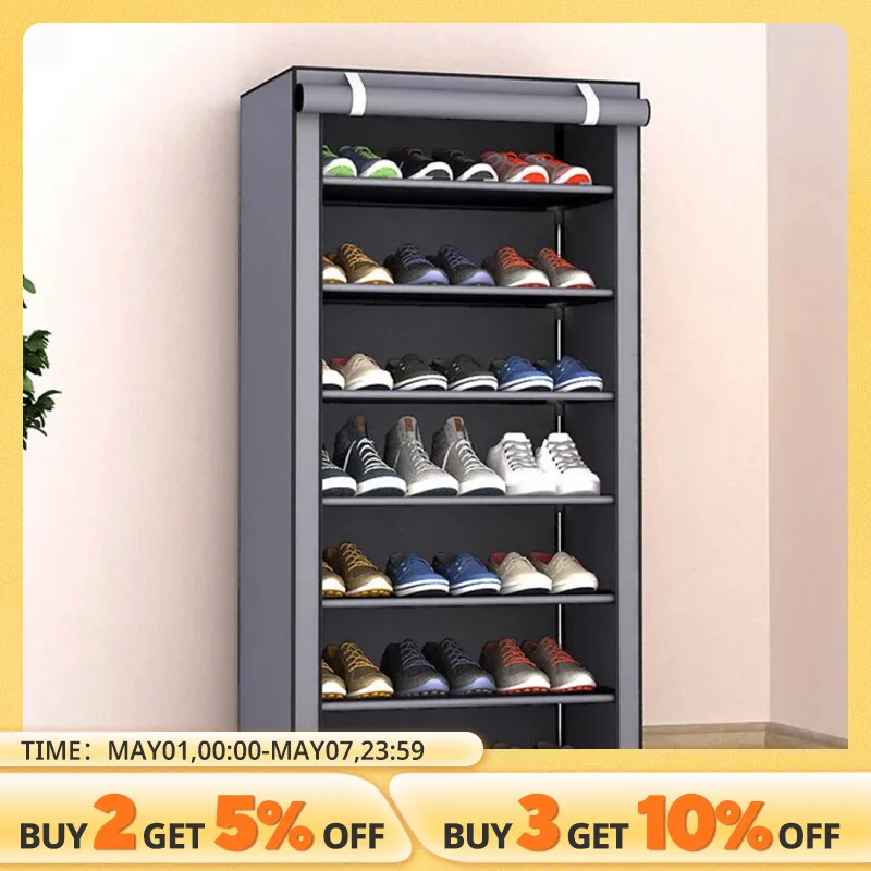 Multilayer Shoe Rack Organizer Nonwoven Fabric Hallway Entryway Stand Holder Space Saving Cabinet