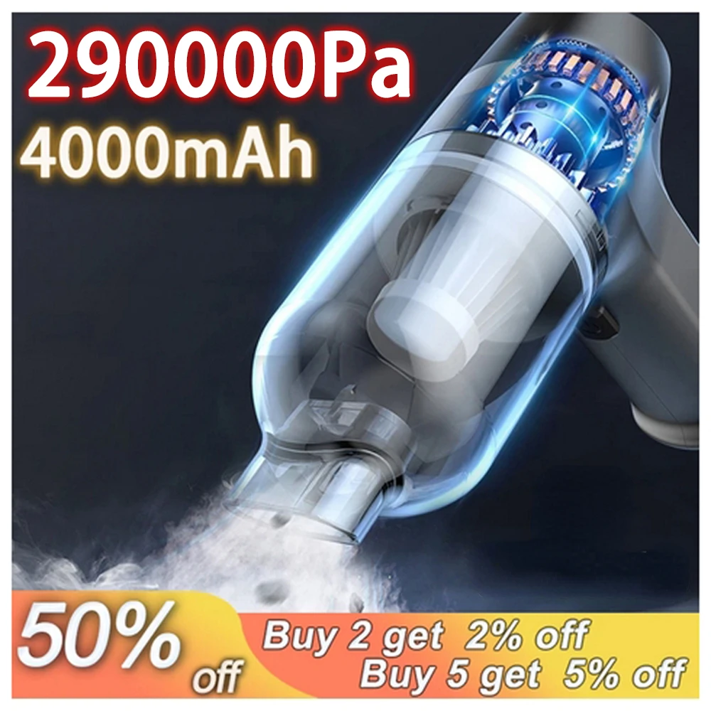 Car Vacuum Cleaner 4 in1Wireless Vacuum Cleaner Duster Handheld Vacuum Pump For Home Portable