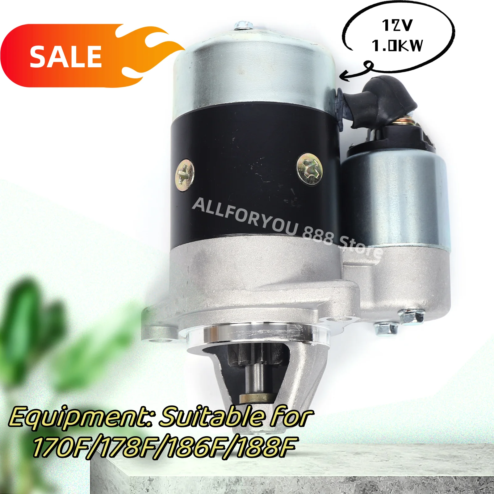 12V 1kW 8-Zahn-Getriebemotor Luftgekühlter Diesel generator motor geeignet für 170f/178f/186f/188f