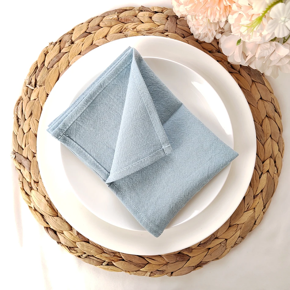 50 stücke Baumwoll tuch Servietten 30x45cm Salbei grün Stoff Serviette Küche Tee tisch Handtücher