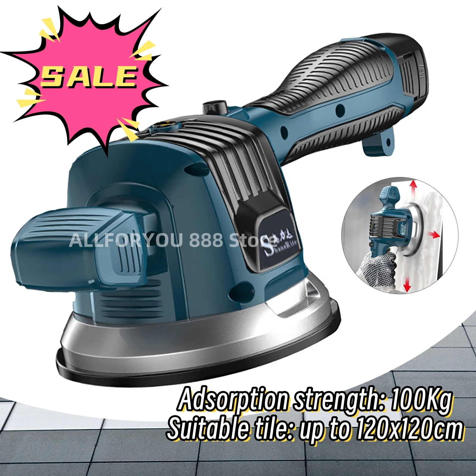 120cm 6-Gang einstellbare Fliesen verlegung maschine Vibrations boden ausgleichs werkzeug mit 2