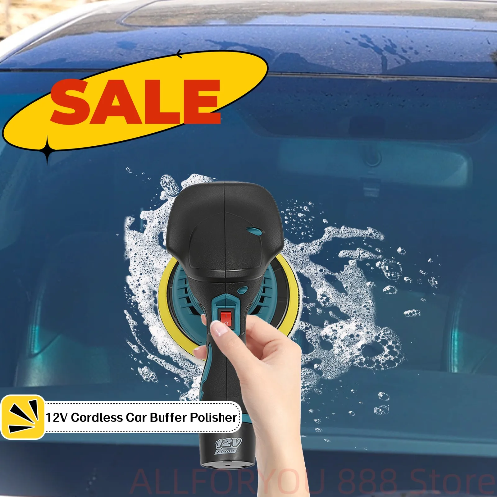 300w kabelloser Auto polierer verfügbares Elektro werkzeug mit zwei Polier pads 300 ~ U/min