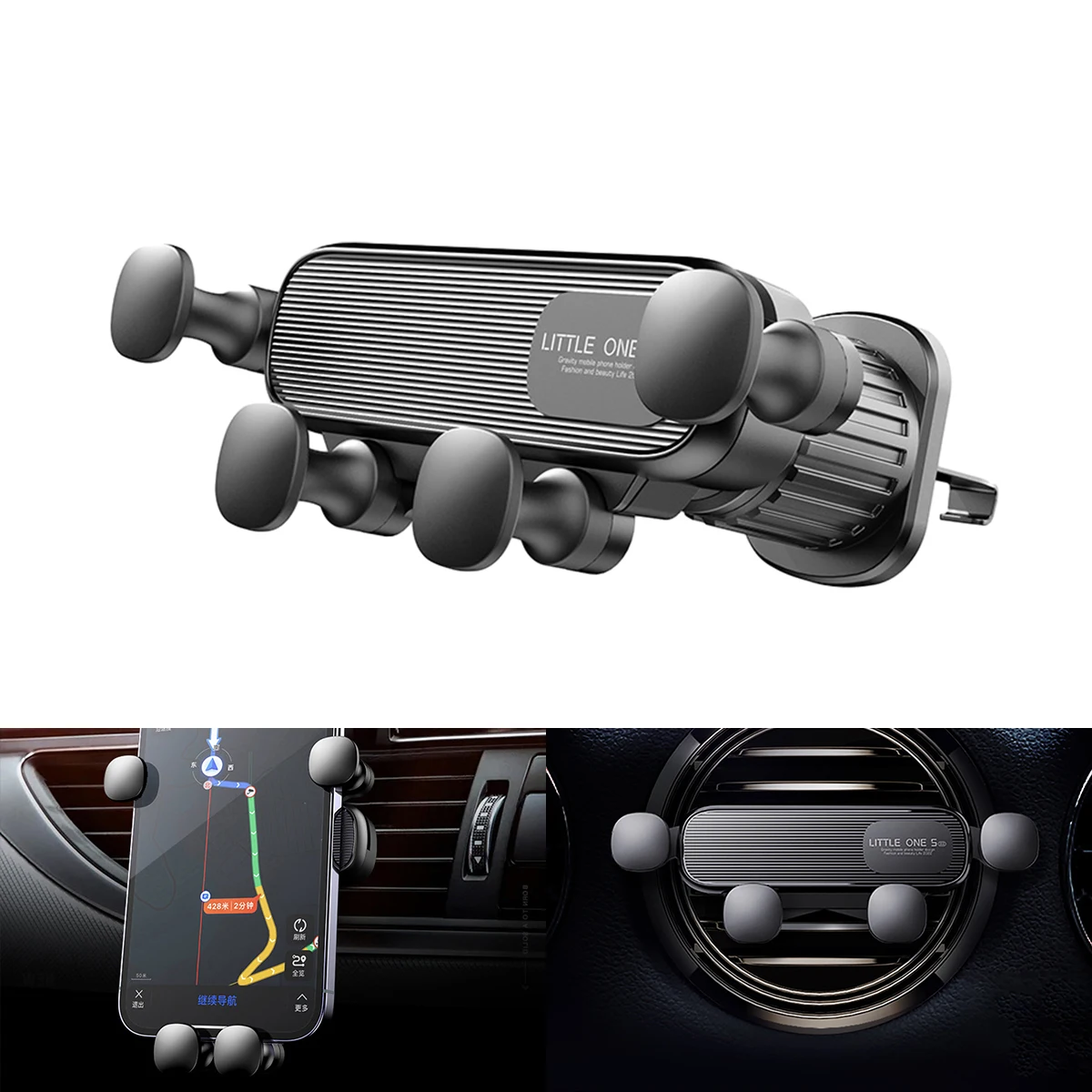 Gravity Car Phone Holder for 4.7-7 inch Mobile Phone Car Air Vent Phone Mount Universal Shockproof