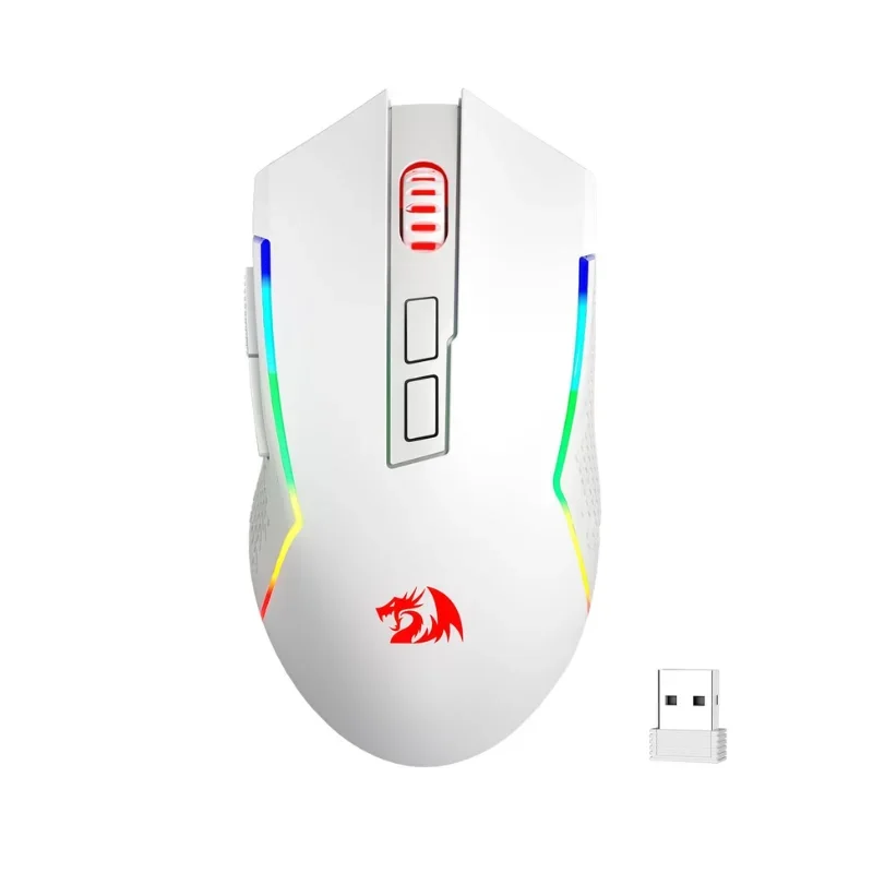 Redragon M693 Draadloos/bekabeld BT en 2.4G Bluetooth Gaming 8000 DPI Muis 3-modusverbinding RGB-achtergrondverlichting voor pc/