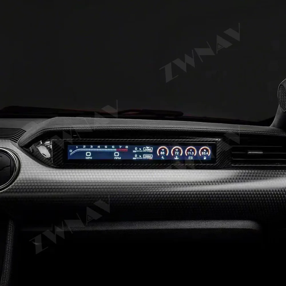 Dashboard Scherm Voor Ford Mustang 2015-2023 Lcd Passagier Zijde Hd Dashboard Snelheidsmeter Auto