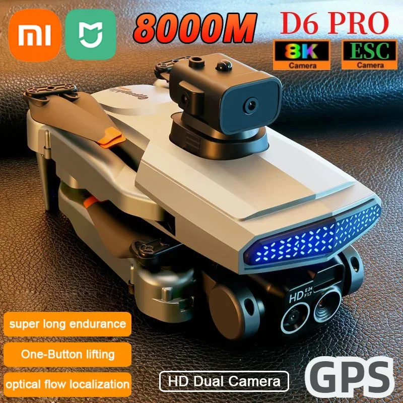 Xiaomi mijia d6 Drohne 8k profession elle elektrische Einstellung Doppel kamera Fotografie optische