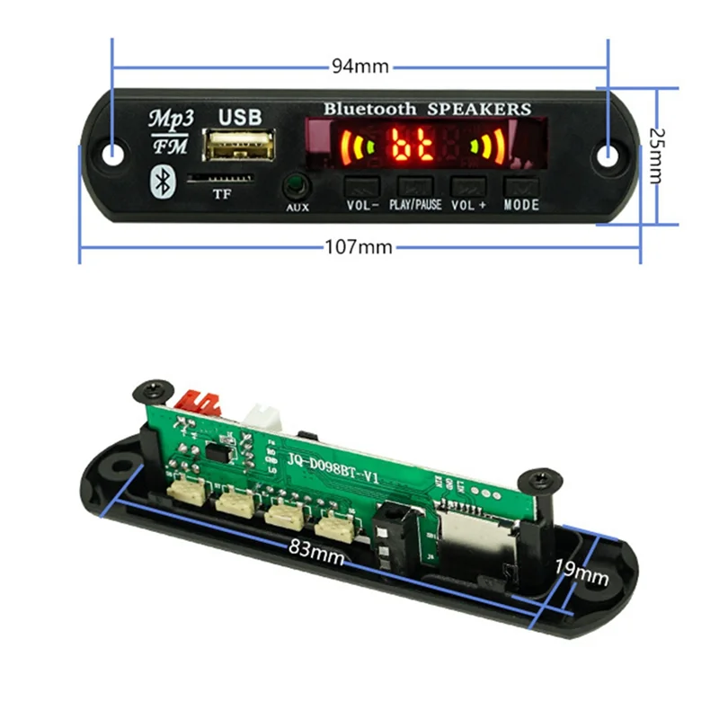 USB MP3-Modul Bluetooth 12V MP3 WMA Decoder Board Audio modul FM Aux USB TF Radio für Auto Remote