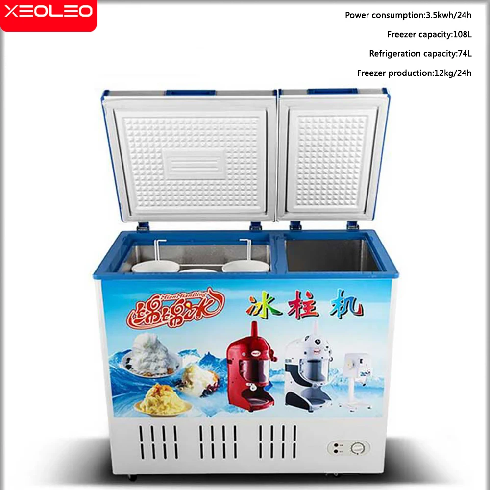 Xeoleo fabricante de icicle 108l + 74l 15 baldes máquina de gelo-otário sorvete tijolo máquina de
