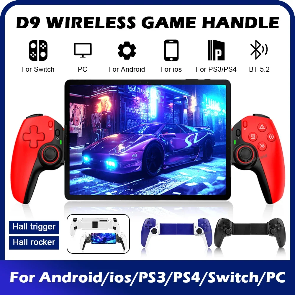 D9 Handy Stretching Game Controller Bluetooth-kompatibler 5,2 Teleskop Game Controller für