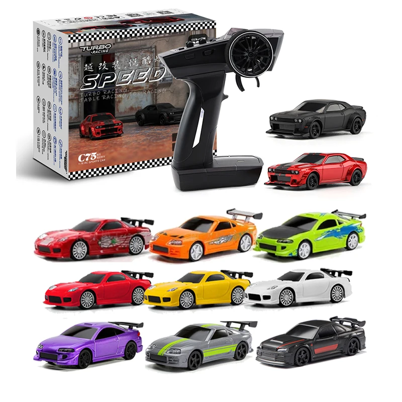 Turbo Racing 1:76 C75 C74 C73 C72 C71 On Road RC Car Radio Full Proportional Remote Control Toys RTR