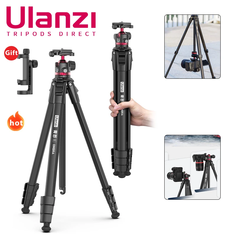 Ulanzi Ombra Aluminium legierung Kamera Stativ 62,2 in profession ellen Reisen Outdoor-Smartphone