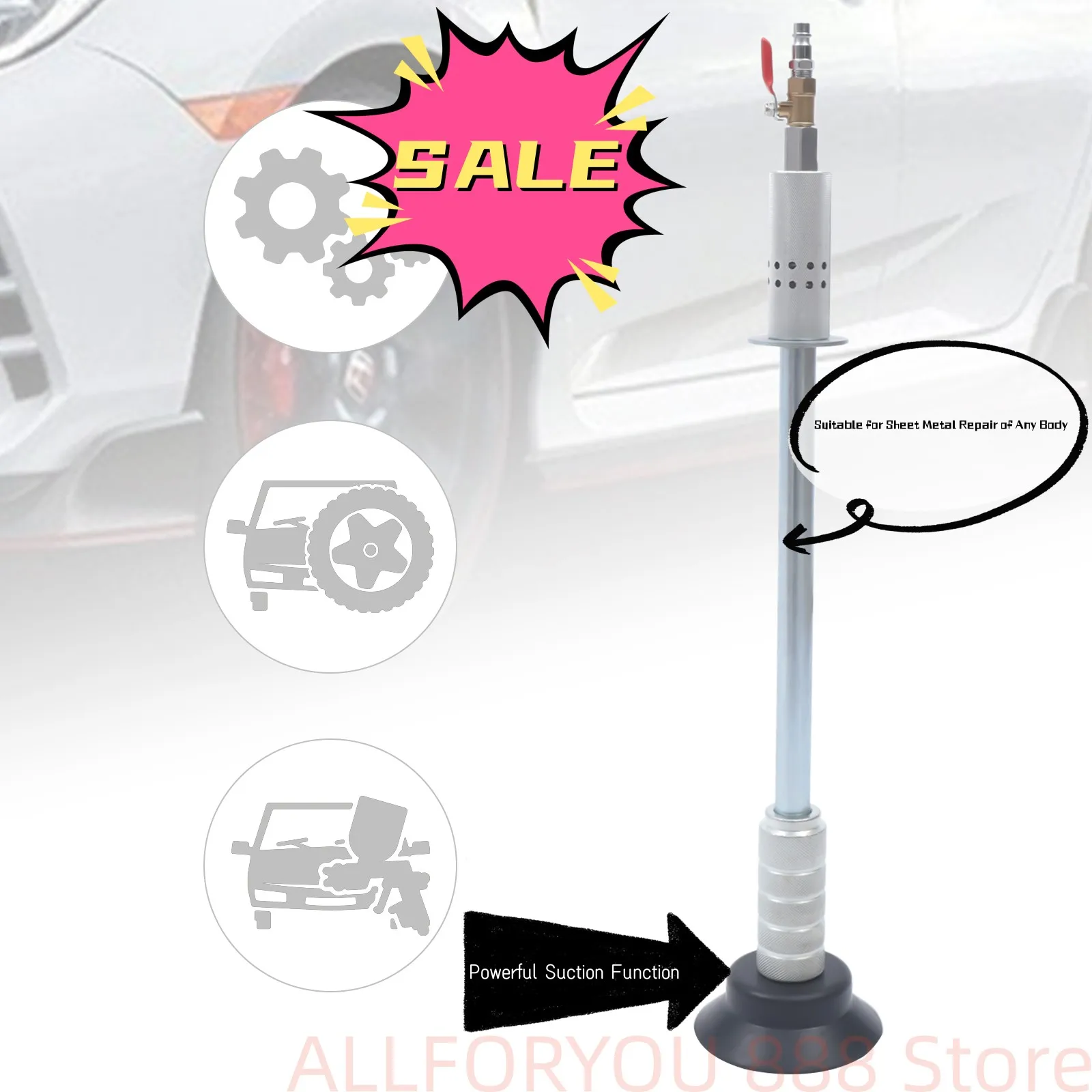 Druckluft hammer 116*620mm Luft kerben tfernungs werkzeug, geeignet für die Blech reparatur jedes
