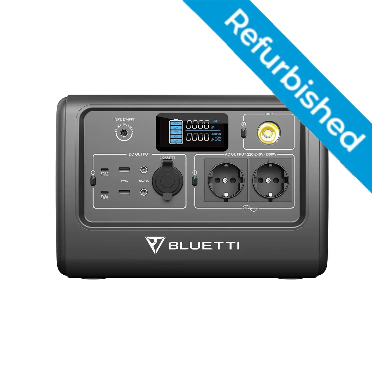 Bluetti renoviert eb70 eb70s tragbares Kraftwerk 800w/1000w 716wh 32ah Camping Solargenerator