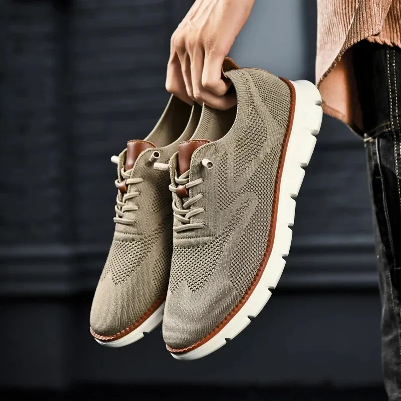 Men's Mesh Lace up Casual Sports Shoes  Road Running Shoes