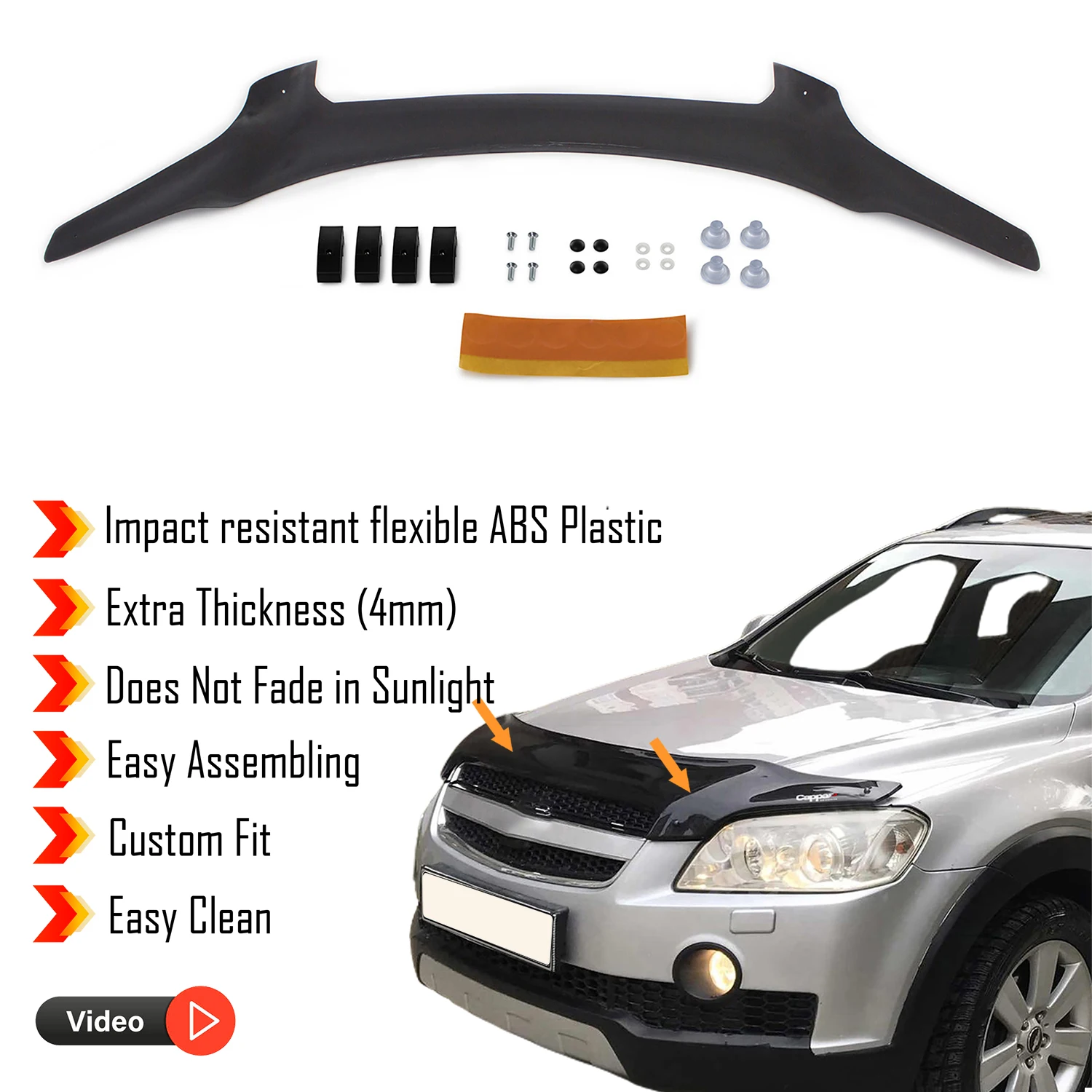 Hauben ab weiser schutz für Chevrolet Captiva (2015-2017) Bug Shield Motorhauben schutz/4mm Dicke