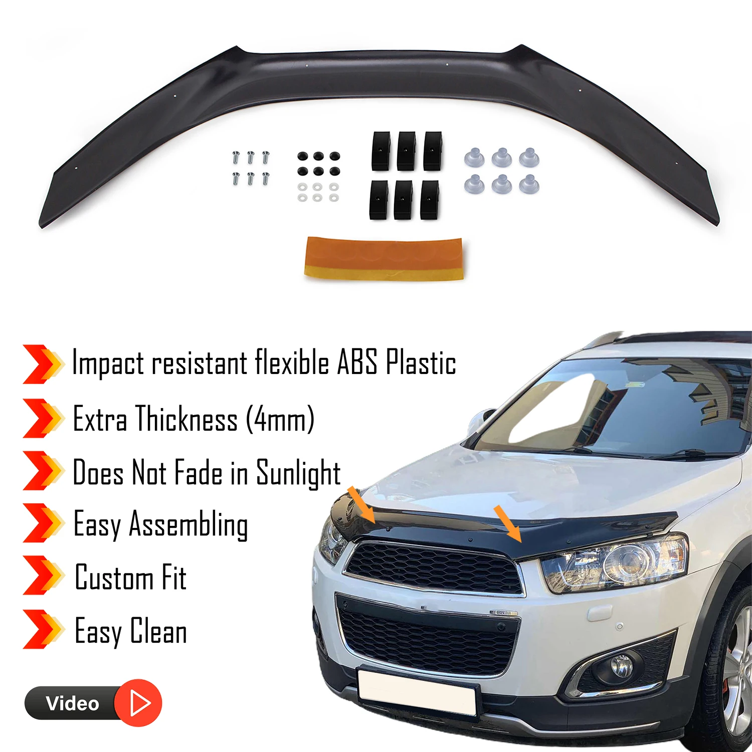 Hauben ab weiser schutz für Chevrolet Captiva (2015-2017) Bug Shield Motorhauben schutz/4mm Dicke