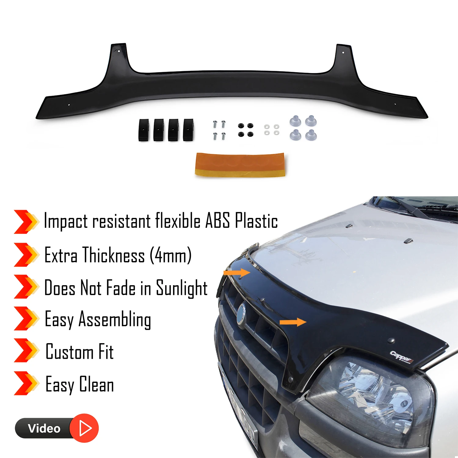Hauben ab weiser schutz für Fiat Doblo (2013-2017) Bug Shield Motorhauben schutz/4mm Dicke und