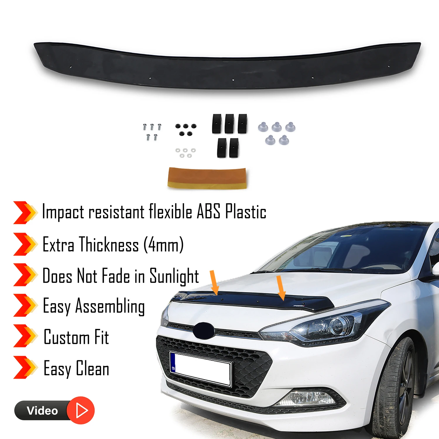 Hauben ab weiser schutz für Hyundai İ20 (2006-2011)-(hb) Bug Shield Motorhauben schutz/4mm Dicke und