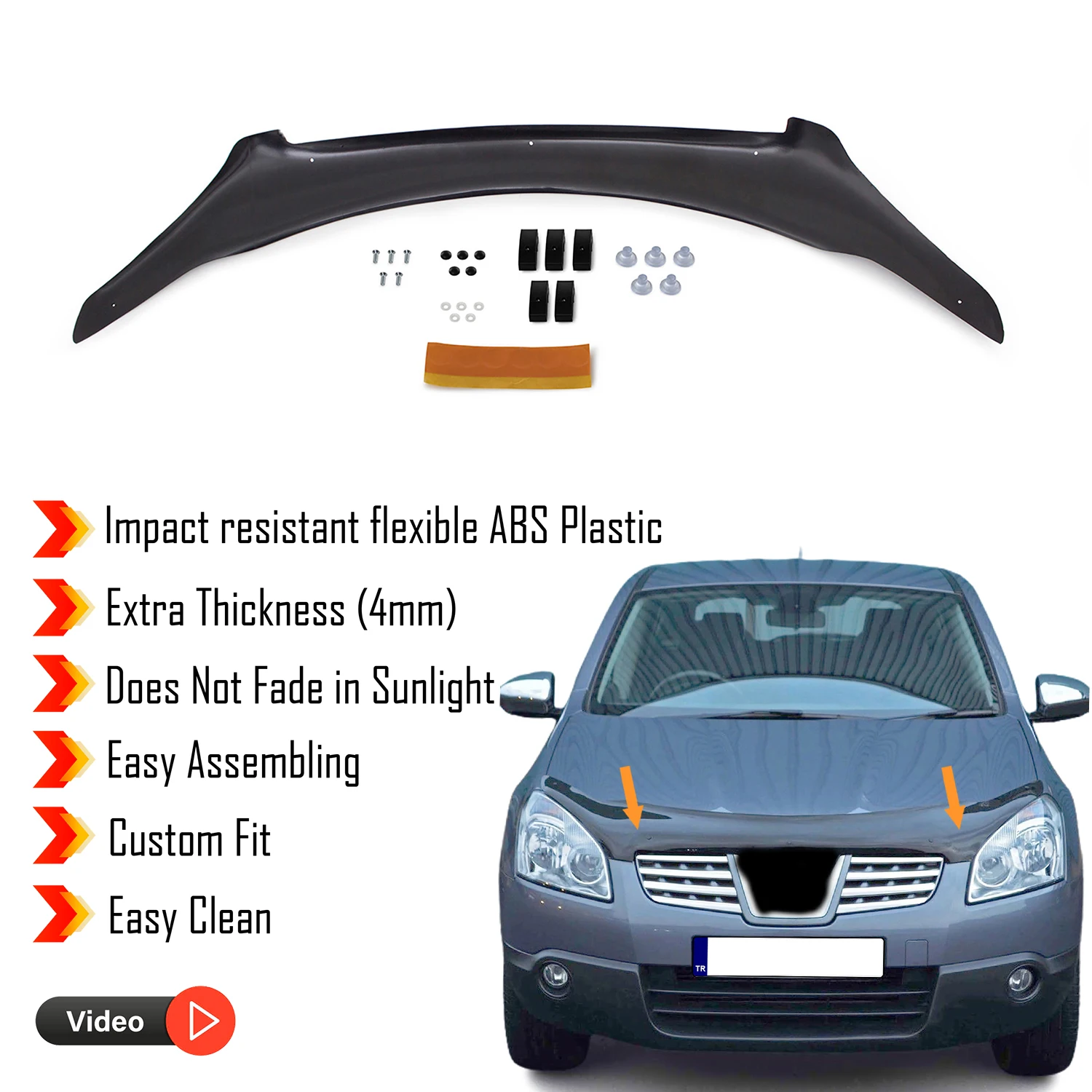 Hauben ab weiser schutz für Nissan Qashqai (2014-2017) Bug Shield Motorhauben schutz/4mm Dicke und