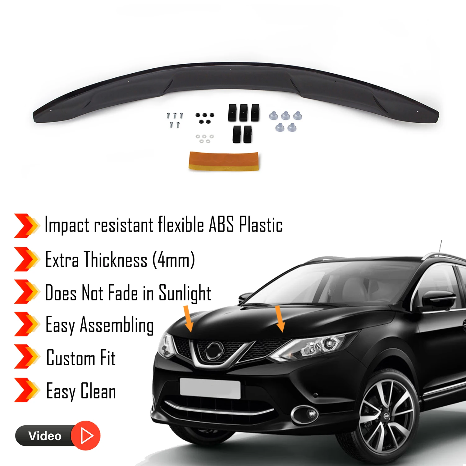 Hauben ab weiser schutz für Nissan Qashqai (2014-2017) Bug Shield Motorhauben schutz/4mm Dicke und