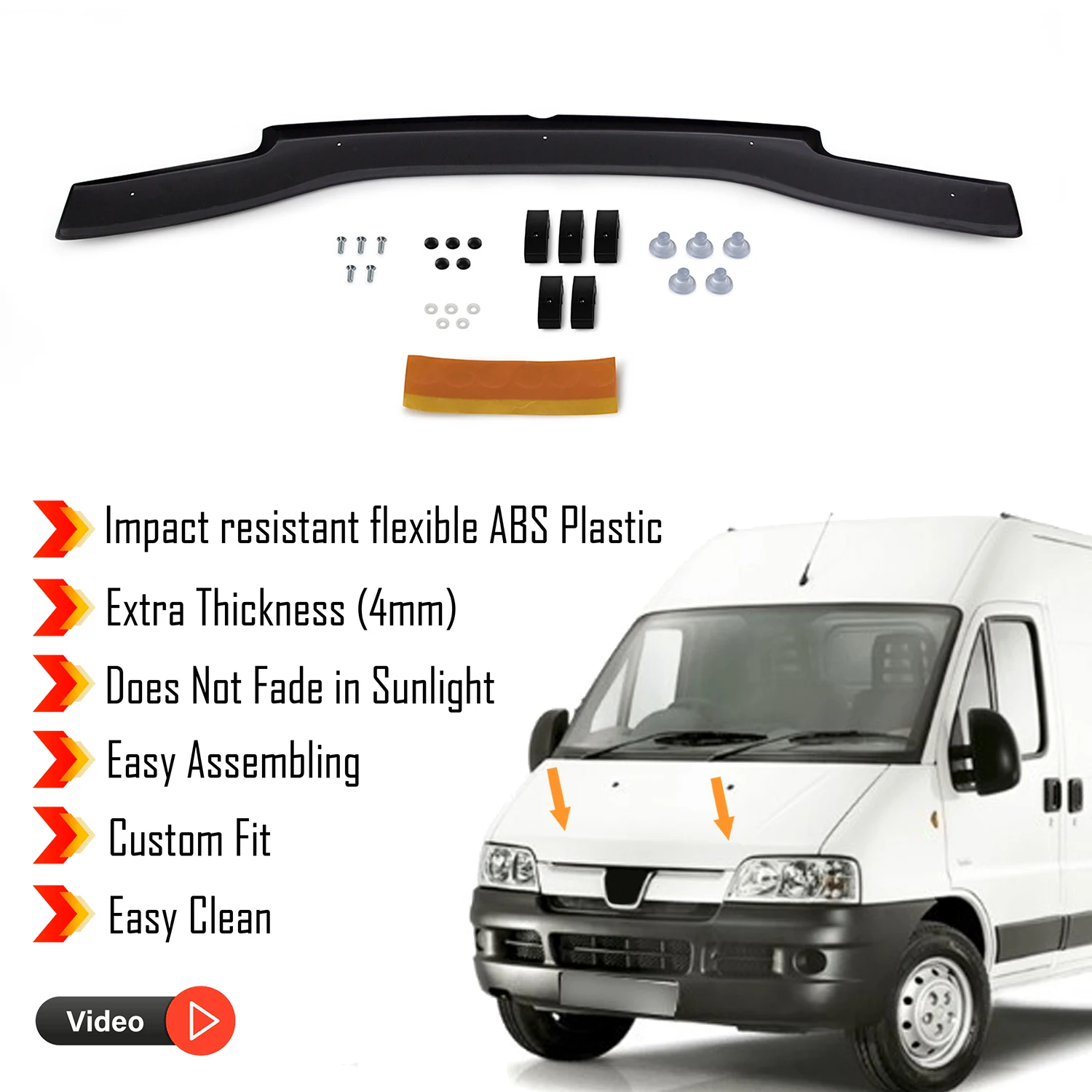 Hauben ab weiser schutz für Peugeot Boxer (2015-2017) Bug Shield Motorhauben schutz/4mm Dicke und