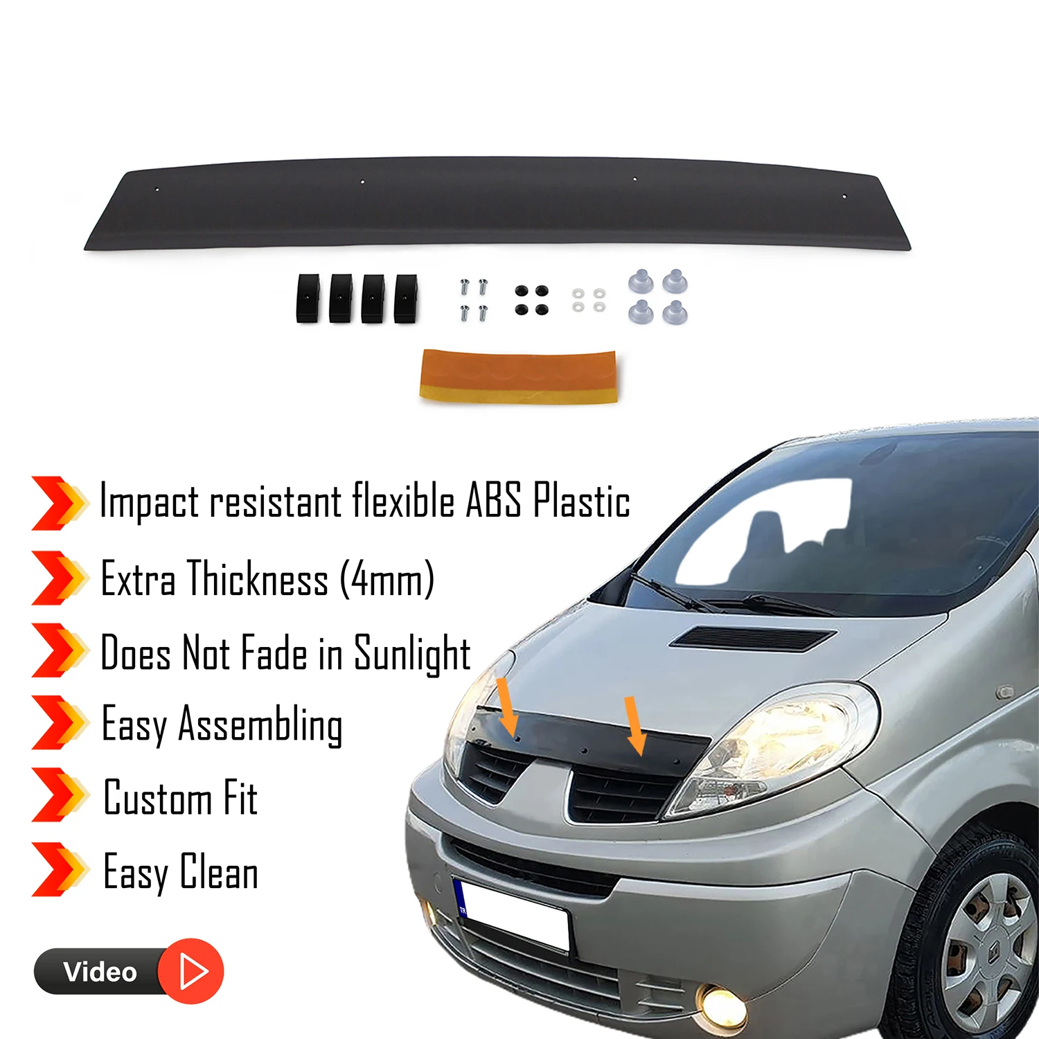 Hauben ab weiser schutz für Renault Trafic (2010-2015) Bug Shield Motorhauben schutz/4mm Dicke und