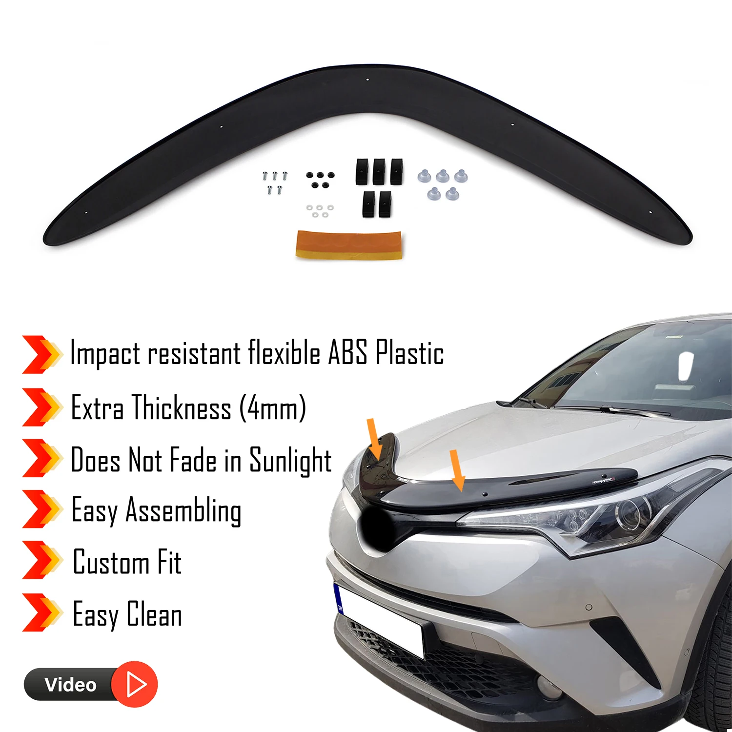 Hauben ab weiser schutz für Toyota ch-r (2014-2017) Bug Shield Motorhauben schutz/4mm Dicke und