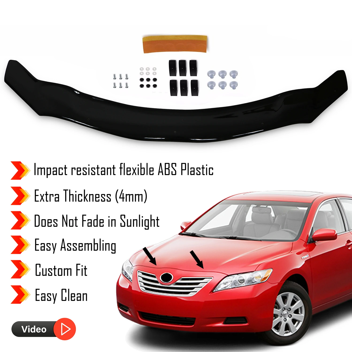 Hauben ab weiser schutz für Toyota Camry (2015-2017)-(SD) Bug Shield Motorhauben schutz/4mm dickes