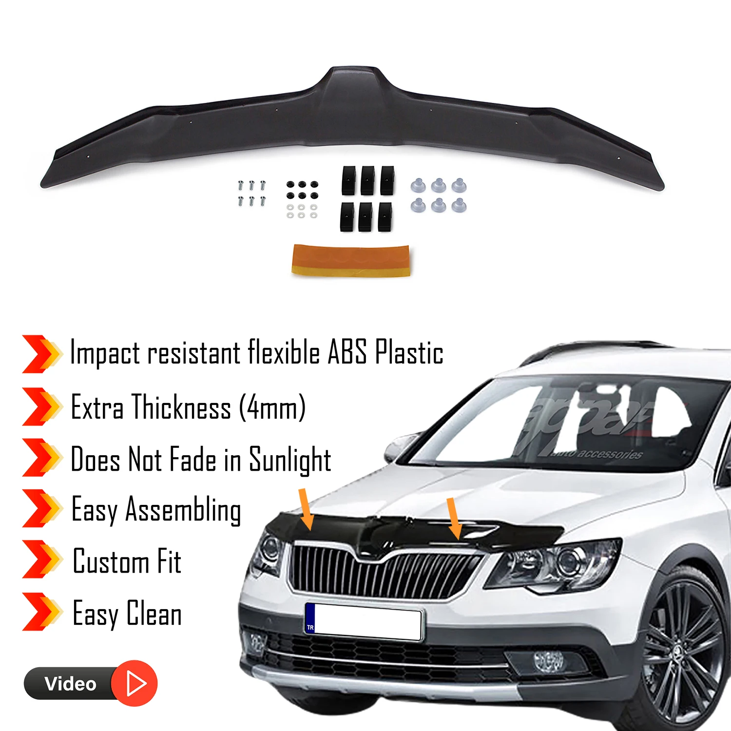 Hauben ab weiser für Skoda Superb (2014-2017)-(SD) Bug Shield Motorhauben schutz/4mm dickes Material