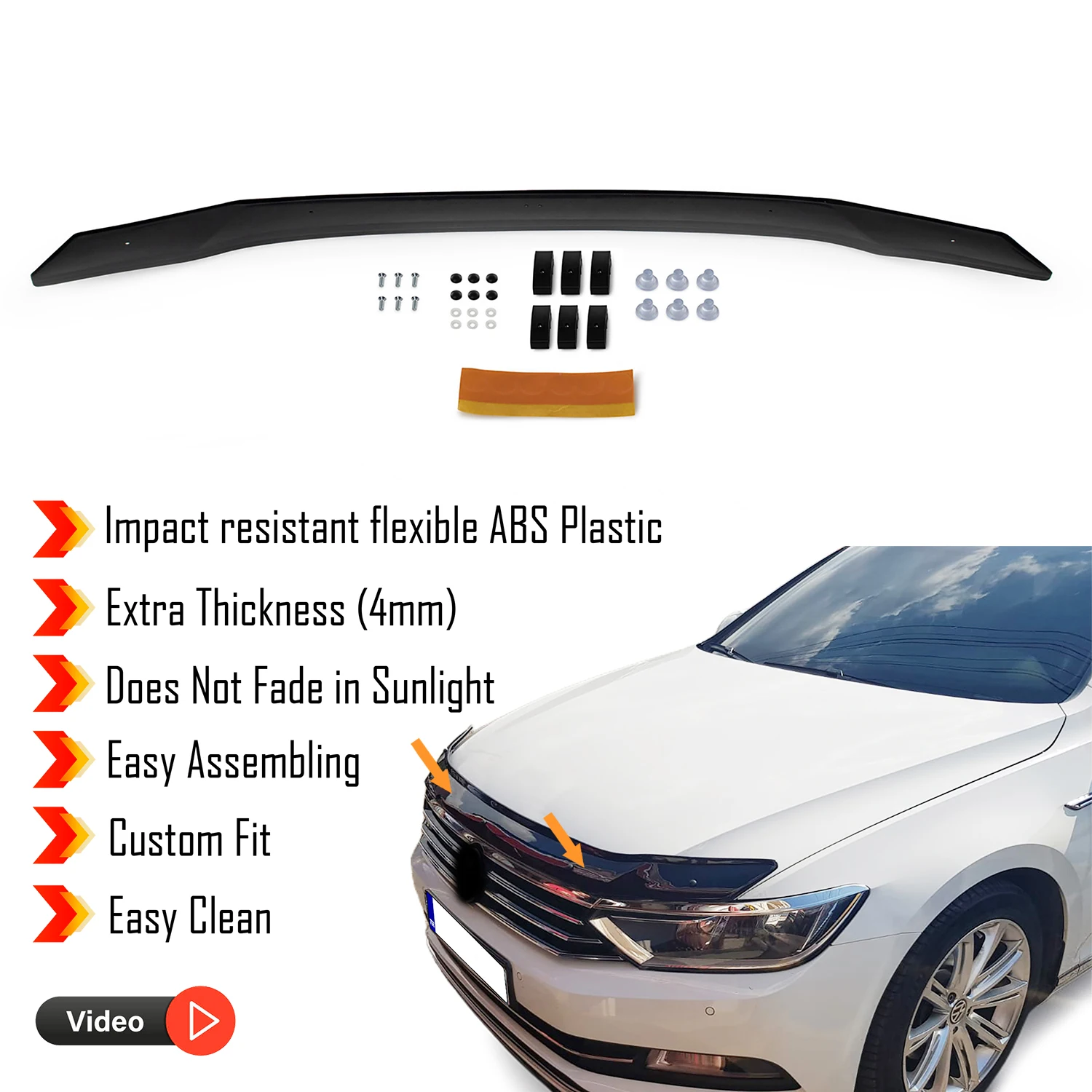 Hauben ab weiser für Volkswagen Passat B8 (2015)-(SD) Bug Shield Motorhauben schutz/4mm dickes