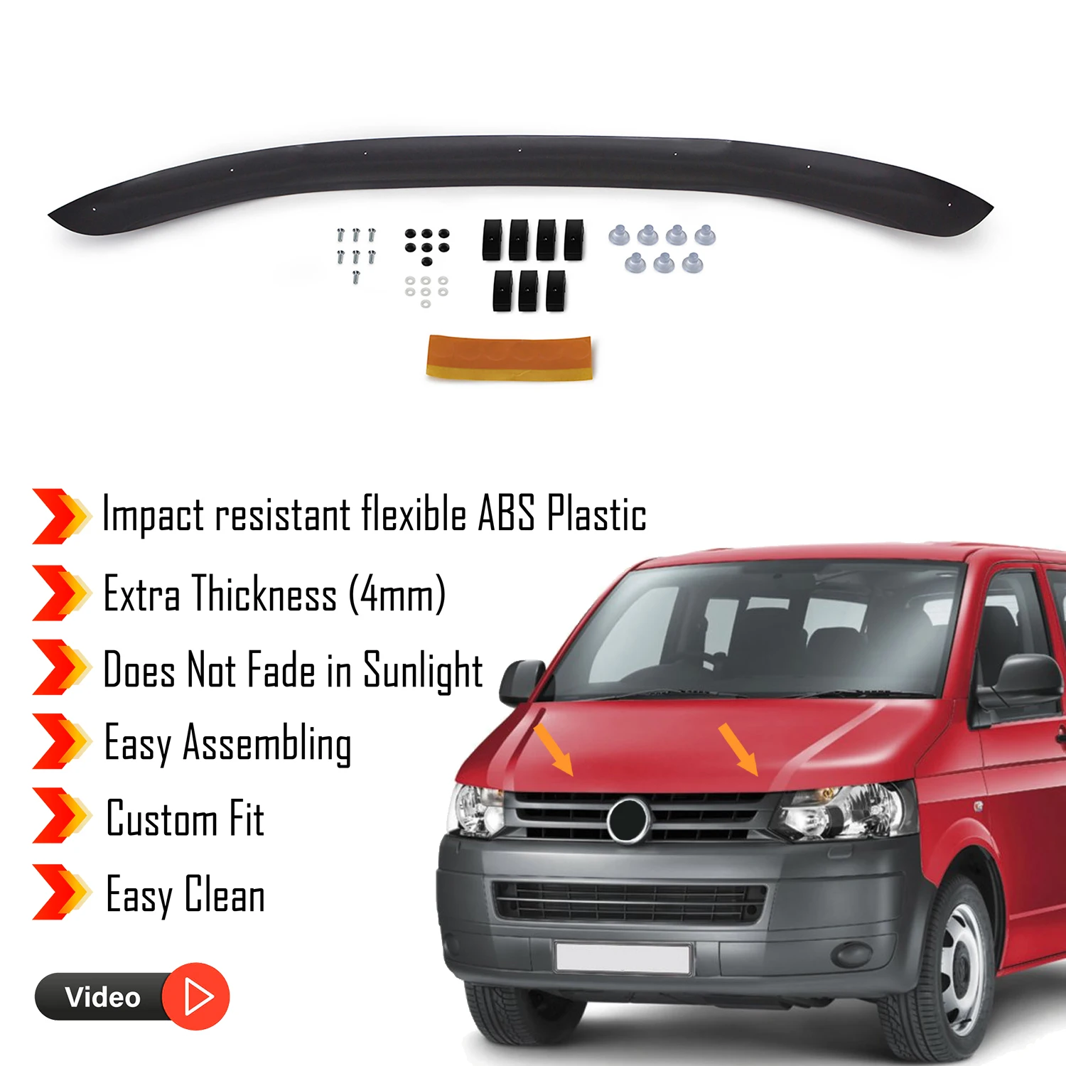 Hauben ab weiser schutz für Volkswagen T5 (2015-2017) Bug Shield Motorhauben schutz/4mm Dicke und