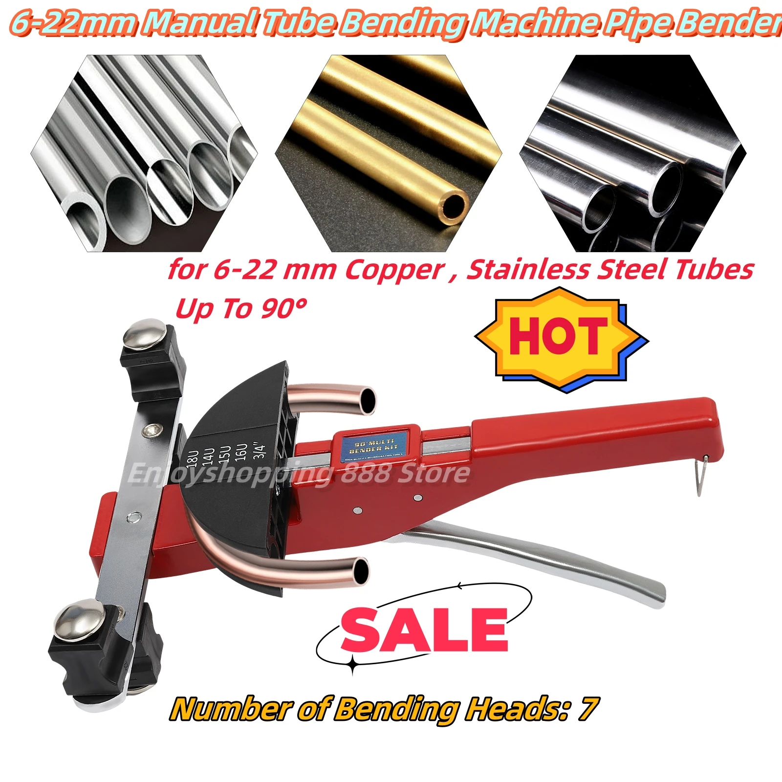 6-22mm manuelle Rohr biege maschine Rohr biege maschine für 6-22mm Kupfer, Edelstahl rohre bis 90 °