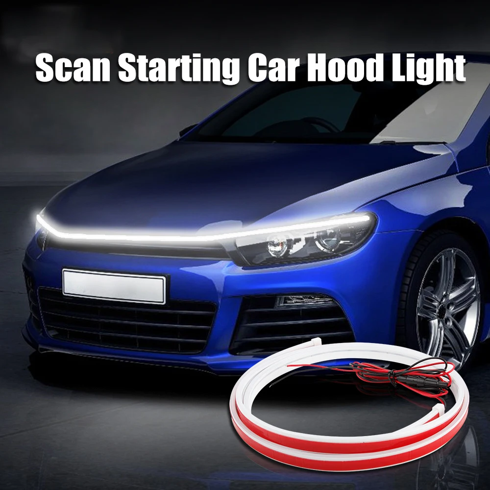 LED-Scan Start Auto Motorhaube dekorative Lampe Universal Auto Tagfahrlicht drl dynamische Auto