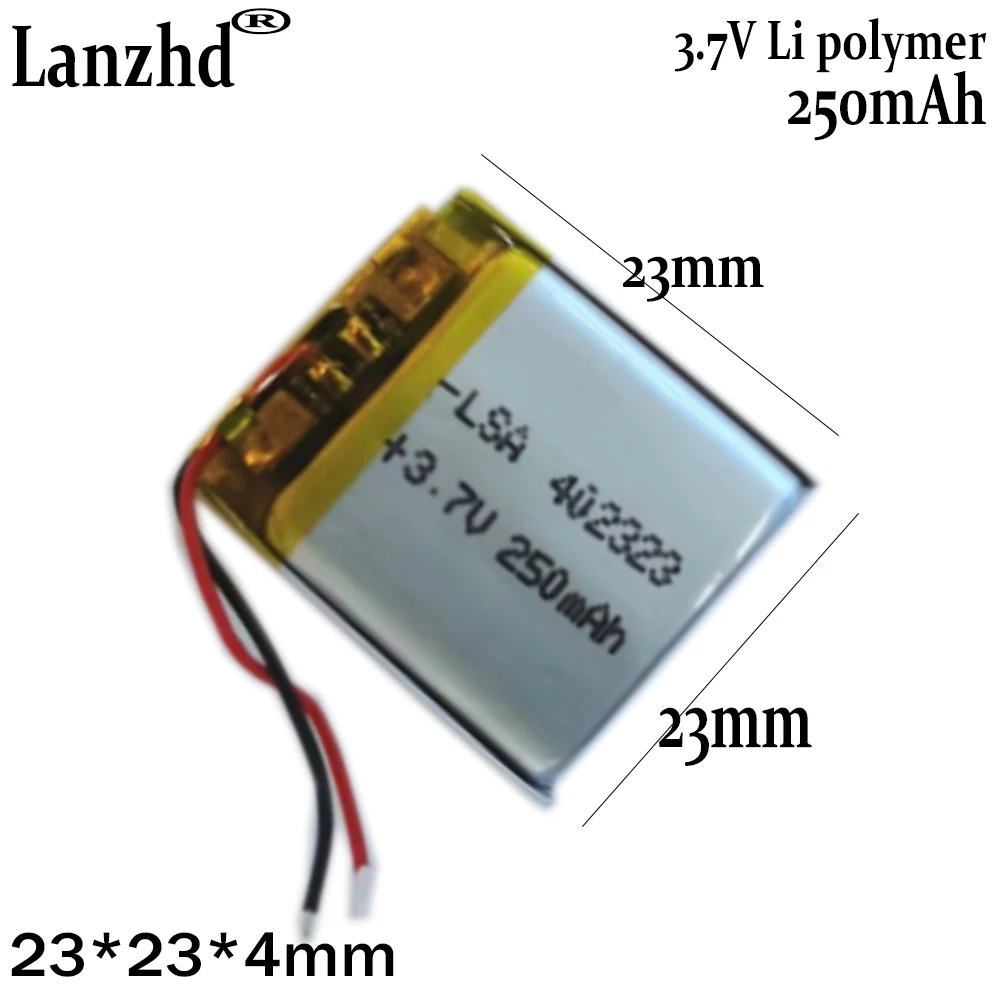 3.7v bateria de lítio 302030 402323 250mah mp3 mp4 gps bluetooth bateria celular brinquedos