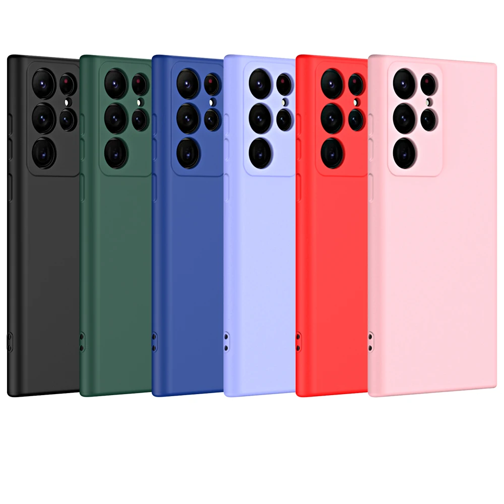 Luxus flüssige Silikon hülle für Samsung Galaxy S23 Ultra S22 plus S21 Fe Fundas weiche stoß feste