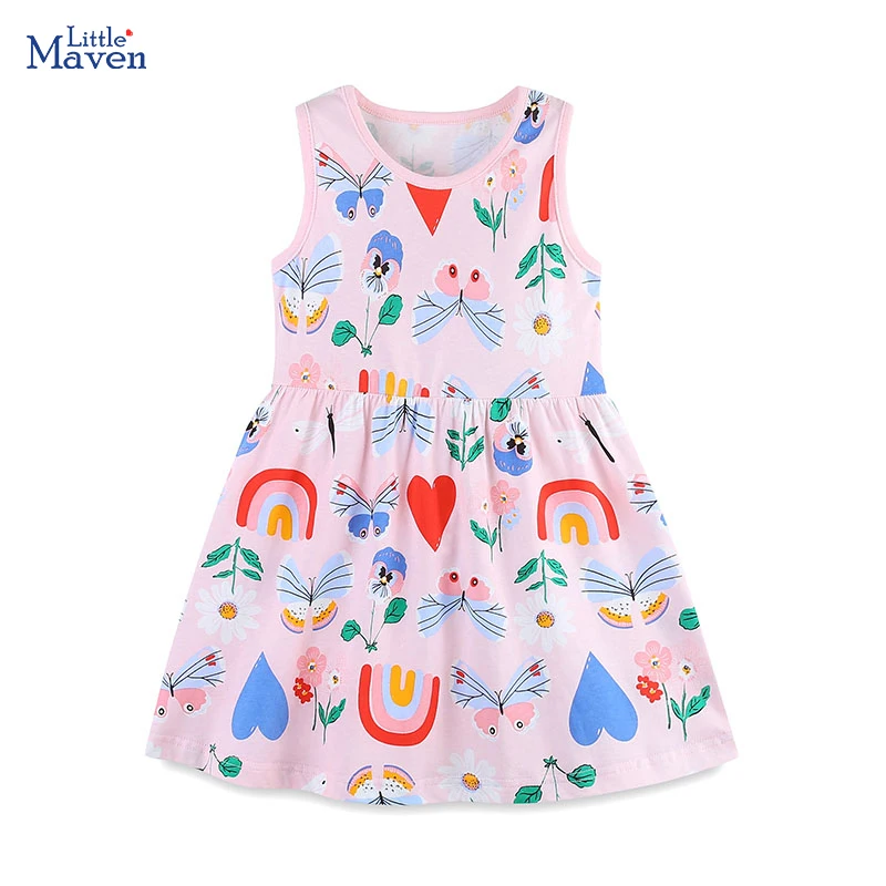 Kleine Maven Kleinkind Kinder kleidung Kinder kleidung Baby Mädchen Sommer neue Prinzessin Baumwolle