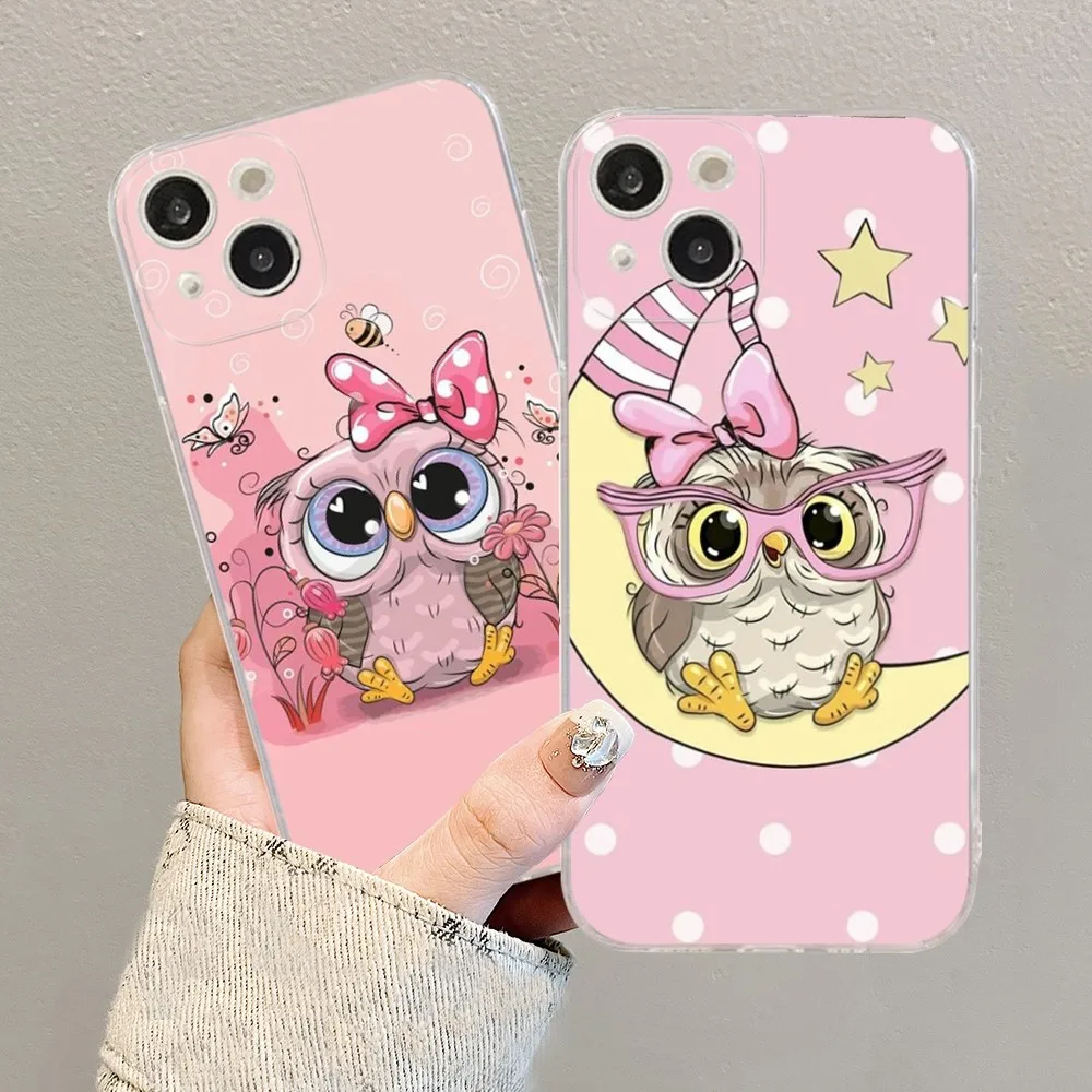 Cartoon niedlichen Eule Liebhaber Handy hülle für iPhone 15 14 13 12 Mini 11 Pro xs max x xr se 6 7