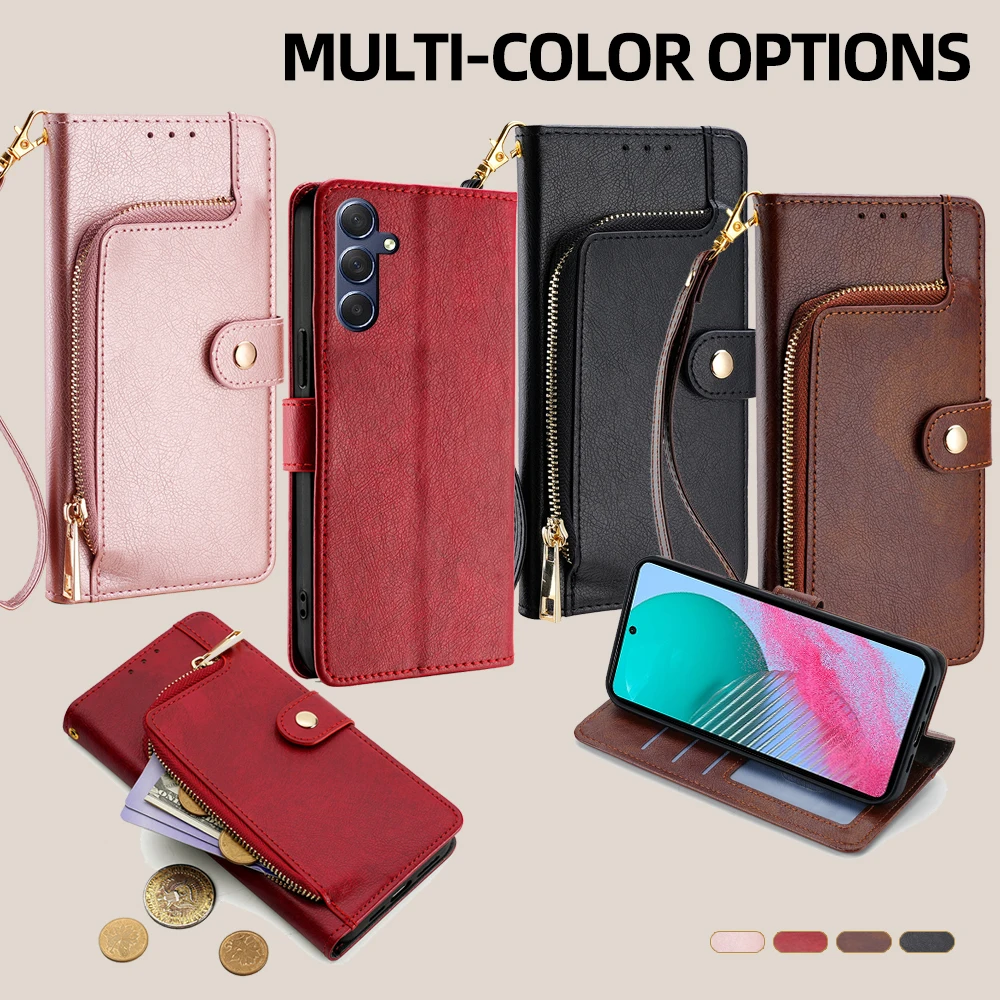 Business-Handy hülle für Samsung Galaxy M34 M54 M13 M33 M53 M14 M32 M23 M04 Flip Cover Ledertasche