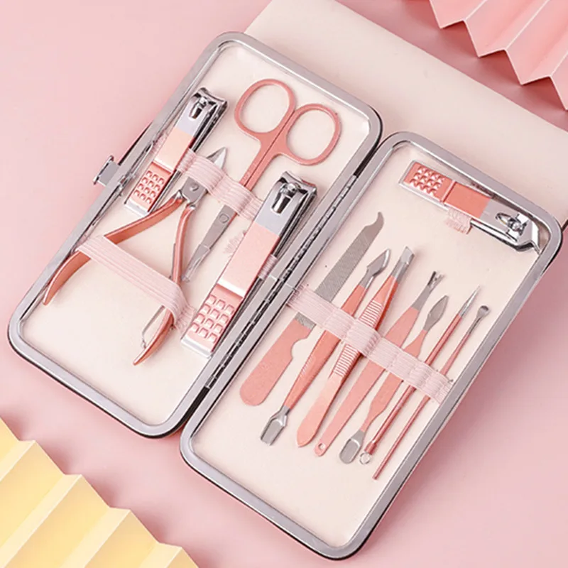 Roségold 12 Nagel knipser Nagel knipser Set Dekoration Nagel werkzeuge Beauty Set Pediküre Messer