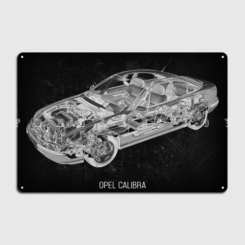 Opel Kalibra Metall Plakette Poster Club Home Cave Pub personal isierte Wand dekoration Zinn Zeichen