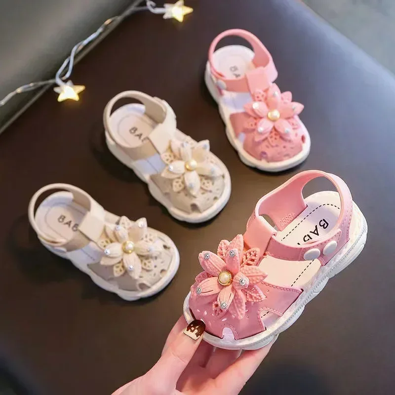 Feste Schleife Kinder Sommerschuhe niedlichen PVC Strand rutsch feste Sandalen für Baby Mädchen